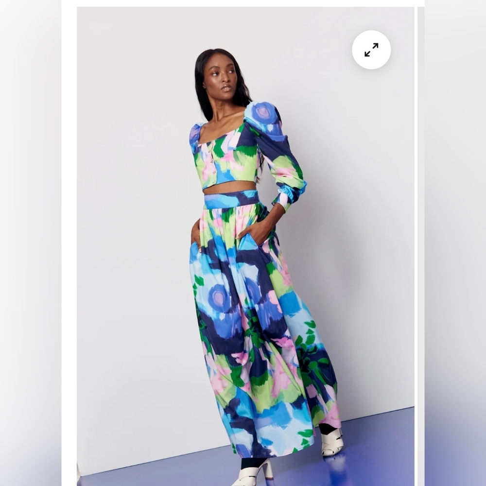 DE LORETA campana pants in oleo azul